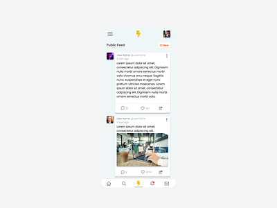 Impulsuri - Public Feed V1 feed mobile social social network ui web design