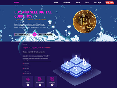 Bitcoin, Token Sale UI UX 3d animation branding graphic design logo motion graphics ui