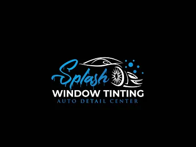 Splash Window Tinting Logo brand design branding designer graphic design logo logo design