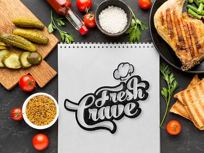 Fresh Crave Logo... branding custom lettering custom logo custom typography design flat logo hand written handmade illustration lettering lettering typography letteringlogo logo logo design logodesign restaurant signature signature logo typography vector
