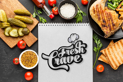 Fresh Crave Logo... branding custom lettering custom logo custom typography design flat logo hand written handmade illustration lettering lettering typography letteringlogo logo logo design logodesign restaurant signature signature logo typography vector