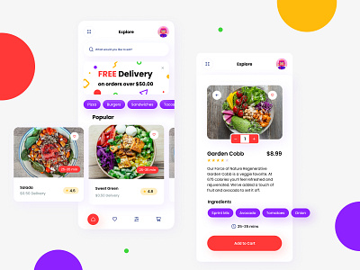 Food Delivery App app app design delivery design figma food food app food delivery app mobile mobile design product design ui ui design ux visual design