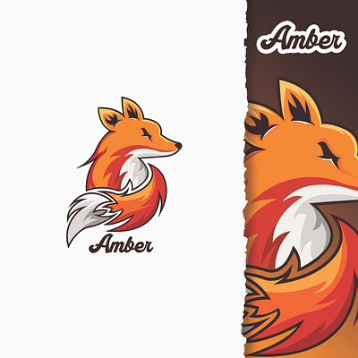 "Amber" Illustration/Logo amber animal branding design esports fox graphic design illustration logo typography vector