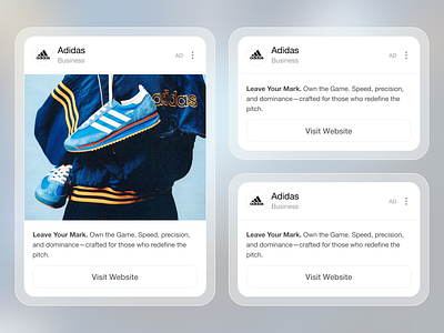 Ad Card UI – Clean, Minimal & Adaptive card design mobile ui