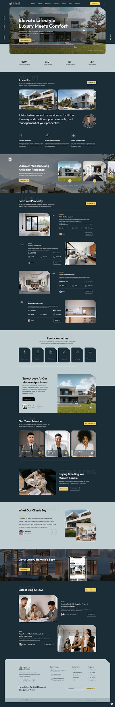 Realar - Real Estate Apartment Complex Figma ui template