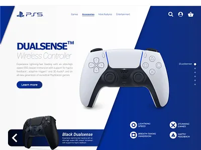 Landing Page Ps5 dual sense home home page landing page product ps5 ui ux