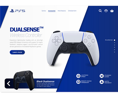 Landing Page Ps5 dual sense home home page landing page product ps5 ui ux