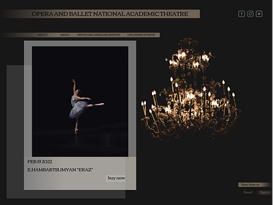 OPERA AND BALLET NATIONAL ACADEMIC THEATRE design graphic design ui ux