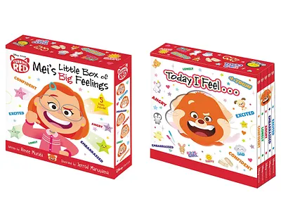 Turning Red Box Set adobe illustrator character design cute disney illustration jerrod maruyama kawaii pixar vector