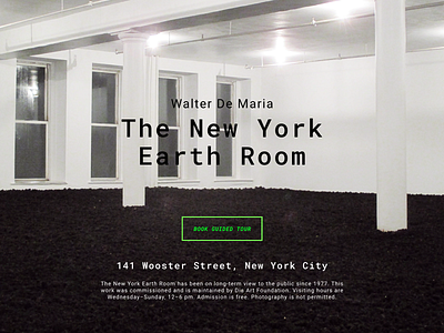 DailyUI #3 Exhibition Landing Page One dailyui exhibition landing page