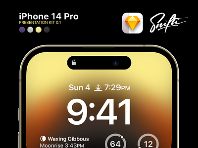 iPhone 14 Pro · Sketch Download app apple deep purple design download gold graphic design ios iphone iphone 14 pro mockup silver sketch space black template ui