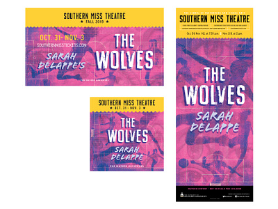 The Wolves design graphic design photo collage photoshop poster design promotional artwork theatre poster