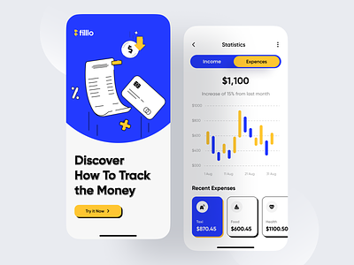 Fintech Mobile App app banking app budjet contract visual identity design filllo financial fintech fintech app interface ios app mobile app stock market ui user experience visual wallet