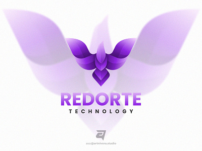 REDORTE artnivorastudio bird branding colorful design gradient graphic design illustration logo logo awesome logo inspiration modern redorte simple technology vector