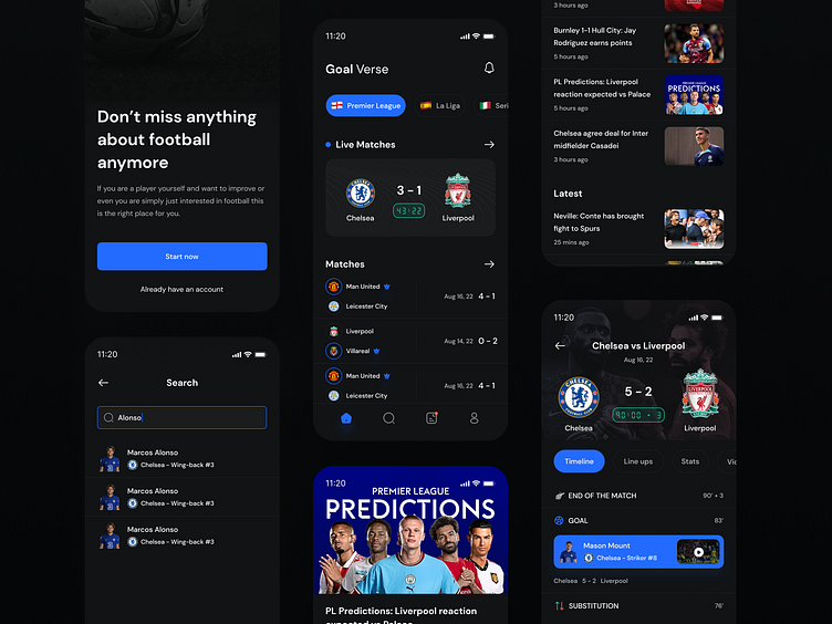 Football App by Ali Ghadyani on Dribbble