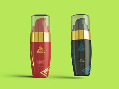 Airless Pump Cosmetic Bottle Mockup 3d 3d illustration 3d modeling 3d rendering branding dispenser label design product design product mockup product visualization