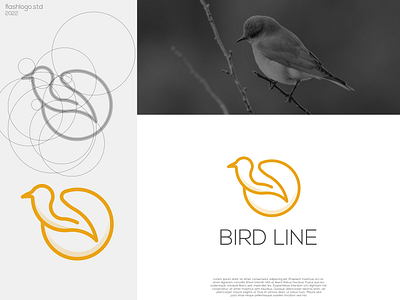 Bird Line Logo app awesome bird brand branding clean design elegant grid identity illustration inspirations lettering line logo minimal modern nice simple vector