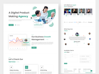 Digital Marketing Agency - Landing Page app branding design digital marketing agency graphic design landing page landingpage logo marketing website product design ui ui kit user experience user interface ux vector web design web ui web ux website