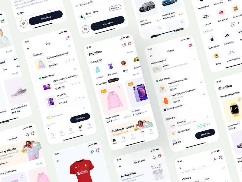 Shopline - Marketplace App UI Kit amazon branding business design ebay ecommerce market marketplace mobile online shop online store shop shopee shopping ui ui kit ui8 uidesign uikit ux