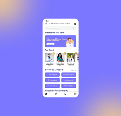 Doctor Appointment App UI app application flat ui ux