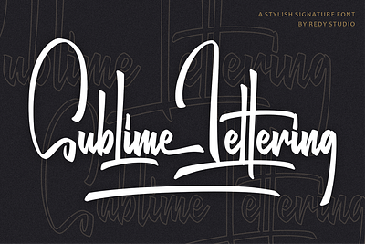 Sublime Lettering Font beautiful font branding design graphic design handwritten logo photography logo typography valentines fonts