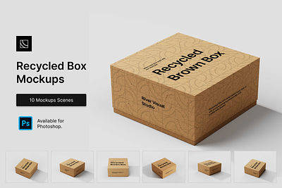 Recycled Box Mockups 3d box boxes brand branding design download mockup mockups