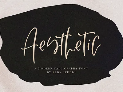 Aesthetic – Modern Calligraphy Font beautiful font branding classic font graphic design handwritten lettering logo trendy typography valentines fonts