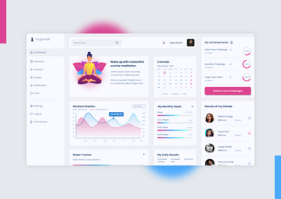 Yogamate - Dashboard dashboard figma inspired redesign ui uiux