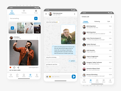 Social media and chat mobile app chat design facebook figma instagram media mesengger message social social media tiktok ui ui design uiux ux