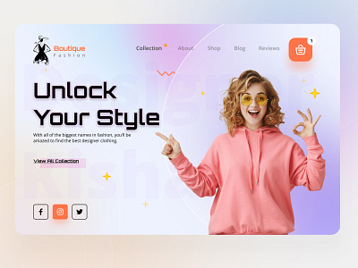 Fashion Landing Page design dribble landing page trending uiux web page web template website