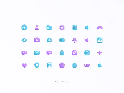 Ficon Icon Set - Fill Style branding creative design ficon fill fill style graphic design icon icon set illustration minimal modern new fashioned pack set ui ui element unique