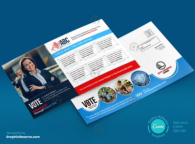 Political Postcard Design Canva Template canva template direct mail canva templates political direct mail political eddm templates political mailer examples political postcard templates political postcards postcard canva templates