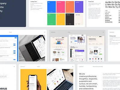 Learnexus - Guidelines book brand branding dashboard elearning freelancer guide guidelines identity job marketing search styleguide talent ui