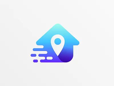 YourHouse logo app brand branding colorful design fast home house icon identity illustration logo negative space pin pixel simple ui