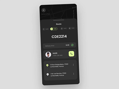 Parcel Delivery App android animation app app design delivery design interface ios map maps mobile app mvp parcel parcels range ronas it route time ui ux