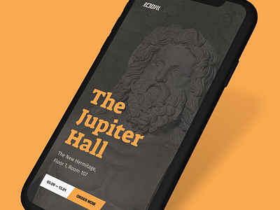 Jupiter Hermitage Exhibition app art book dark exhibition hermitage mobile mobile app orange sculpture