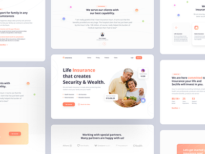 Insurance - Landing Page 3d animation app branding design graphic design illustration logo motion graphics ui uidesign uiux ux web website