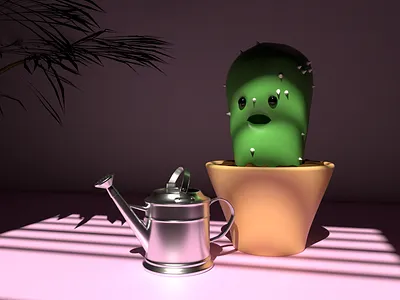 Little Kaktus 3d 3d kaktus 3dart 3dillustration c4d c4dart cinema4d illustration maxon modeling