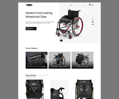 Wheelchair landing page graphic design ui webdesign