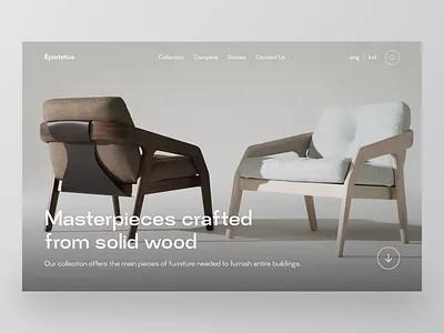 Furniture Landing Page Animation animation chair furniture furniture web furniture website interior landing page room ui ux web web animation web design website