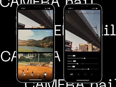CAMERA hail - Daily 12 - Photo editing app apps camera design editing editor illustration ios lightroom minimalism minimalist photo ui ux