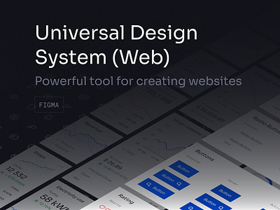 Universal Design System (Web) 123done components dashboard data visualization design kit design system desktop figma landing mobile prototyping templates ui ui kit uikit universal design system web website wireframe