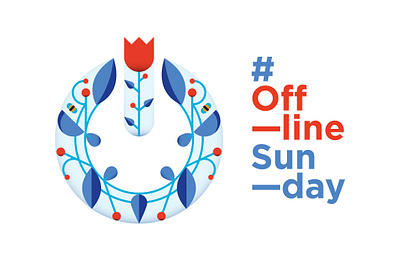 #OfflineSunday adobe illustrator branding connect design disconnect draft flat flower illo illustration illustrator logo minimal nature offline shot sunday vector