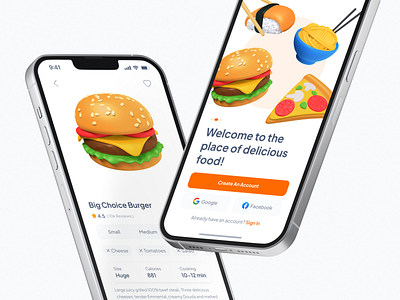 Snack Mobile App Showcase 2 3d 3d food 3d icons app blender clean creative design figma snack ui uiscore ux web