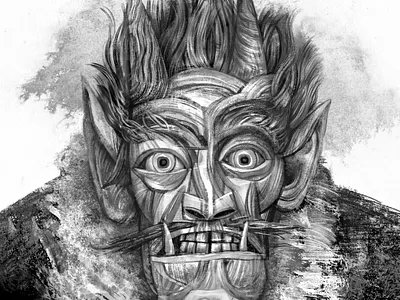 Devil Mask character devil drawing illustration mask portrait satan texture