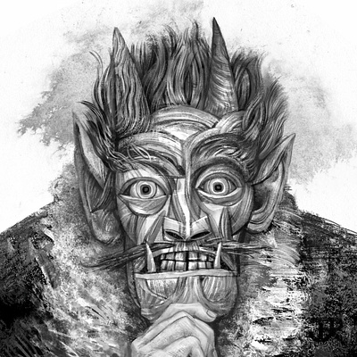 Devil Mask character devil drawing illustration mask portrait satan texture