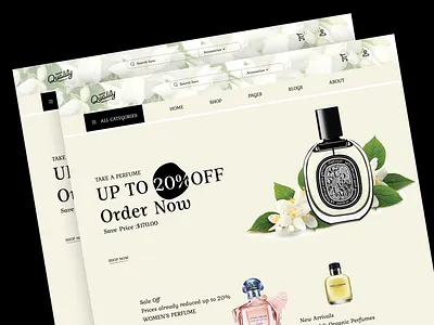 Perfume Landing Page Exploration aroma bitmatestudio clean frangance interface parfume parfume website parfumestore typography ui ux vintage vintage web