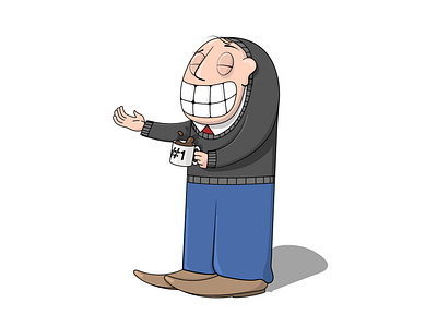 The big promotion! adobe illustrator anti capitalism business capitalism cartoon charming colourful corporate fun graphic illustration number one promoted promotion vector work