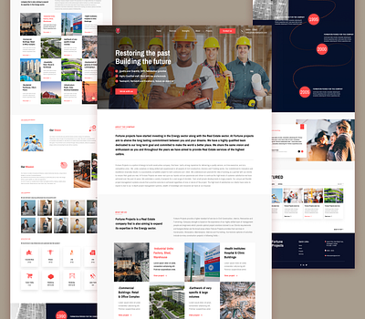 Real Estate Landing Page architect architecture broker business construction real estate ui ux