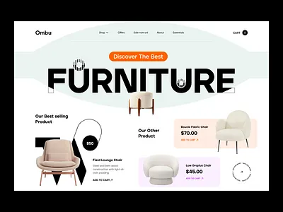 Furniture Web Site Design: Landing Page / Home Page UI bedroom clean creative dribbble2022 ecommerce furnish futniture homedecor homepage interior landing page minimal orix sajon sofa web design web3 website wood woodworking